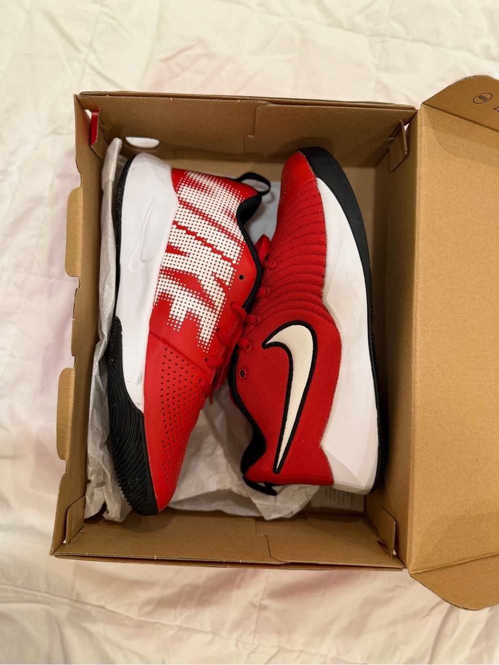 Nike Red & White Kids' Athletic Sneakers